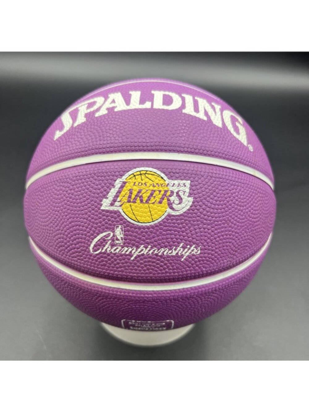 Vtg Spalding/LA LAKERS NBA Souvenir/Kid Toy Mini 7" Basketball; Purple/Yellow - Picture 2 of 11